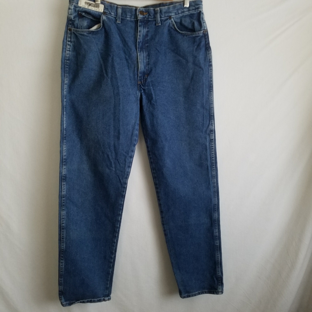 Unifirst Cotton Denim Blue Jeans size 38x34 .